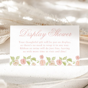 Elegante verzauberte rosa Blumen-Display-Dusche Begleitkarte