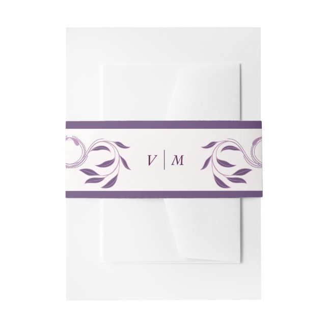 Elegante Verziert Paisley Fated Floral Wedding Einladungsbanderole