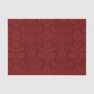 Elegante Verziert Red Viktorianisch Damask Seidenpapier