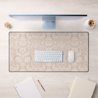 Elegante Verzierte Creme Viktorianisch Damask