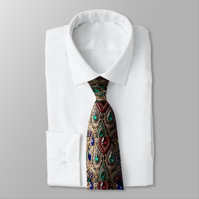 Elegante Verzierte Krawatte (Gebunden)