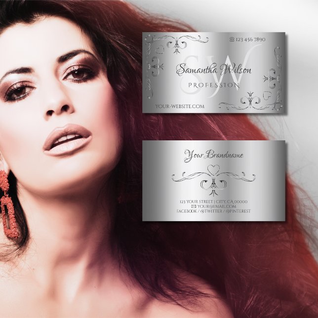 Elegante Verzierte Orchideen Visitenkarte (Von Creator hochgeladen)