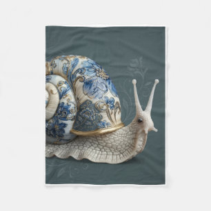 Elegante verzierte Schnecke mit gemustertem Gehäus Fleecedecke