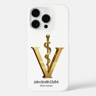 Elegante VeterinärmedizinVet Asclepius Gold V iPhone 16 Pro Hülle