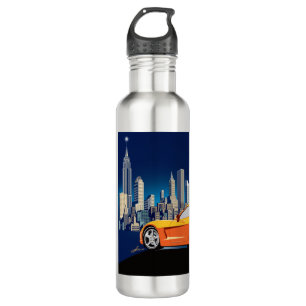 ELEGANTE VETTE AUTOMOBILE ART EDELSTAHLFLASCHE