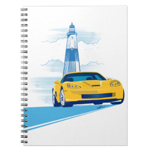 ELEGANTE VETTE AUTOMOBILE ART NOTIZBLOCK