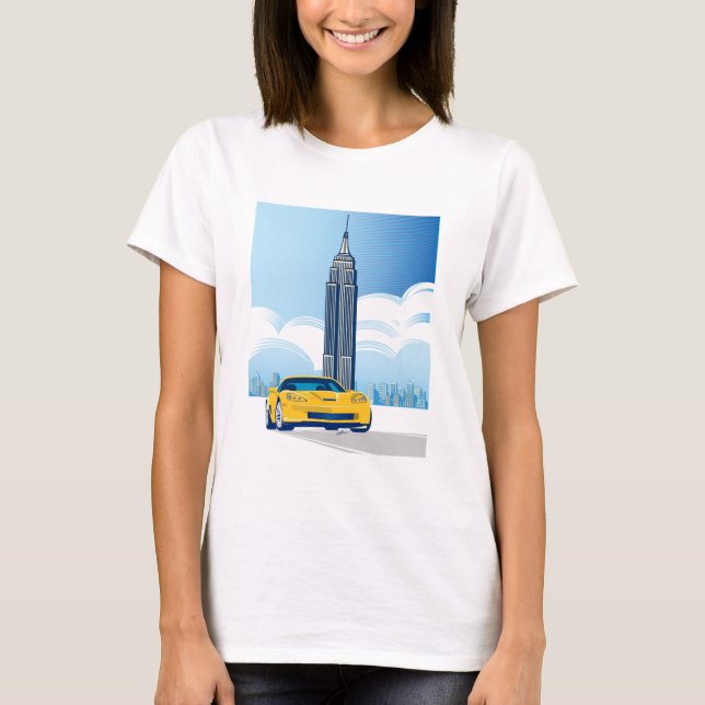 ELEGANTE VETTE AUTOMOBILE ART T-Shirt (Vorderseite)