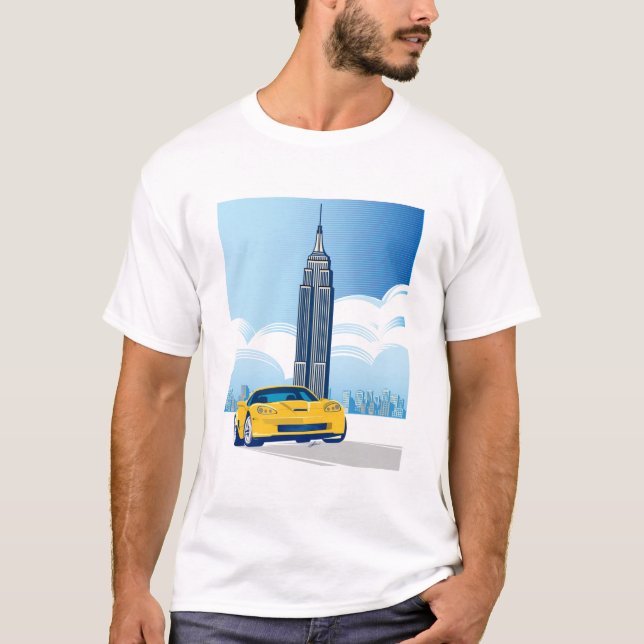 ELEGANTE VETTE AUTOMOBILE ART T-Shirt (Vorderseite)