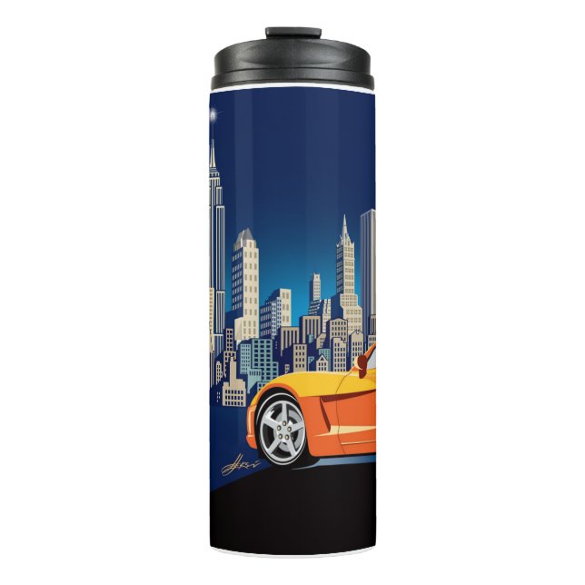 ELEGANTE VETTE AUTOMOBILE ART THERMOSBECHER (Vorderseite)