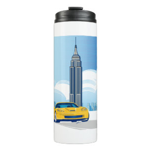 ELEGANTE VETTE AUTOMOBILE ART THERMOSBECHER