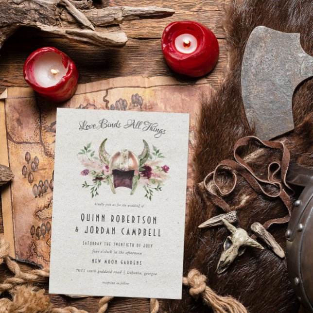 Elegante Viking Wedding Einladung (Von Creator hochgeladen)