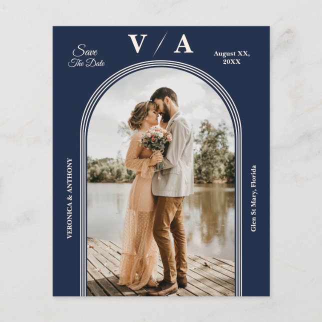 Elegante Viktorianische blaue Hochzeit für die Mar Flyer (Vorne)
