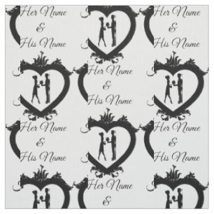 Elegante Viktorianische Couple-Silhouette personal Stoff