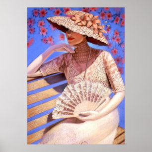 Elegante viktorianische Dame Decor Art Poster