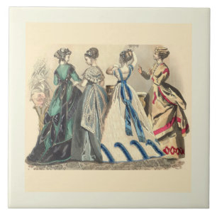 Elegante viktorianische Damen Fliese