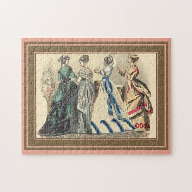Elegante Viktorianische Damen Puzzle (Horizontal)