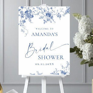 Elegante viktorianische florale WELCOME Brautparty Poster