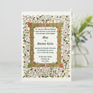 Elegante Viktorianische Hochzeit im Mittelalter 18 Einladung