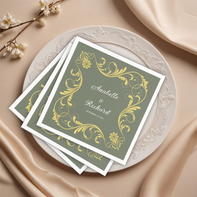Elegante Viktorianische Hochzeit Serviette (Von Creator hochgeladen)