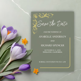 Elegante Viktorianische Hochzeit speichert das Dat Save The Date