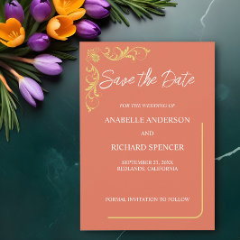 Elegante Viktorianische Hochzeit speichert das Dat Save The Date