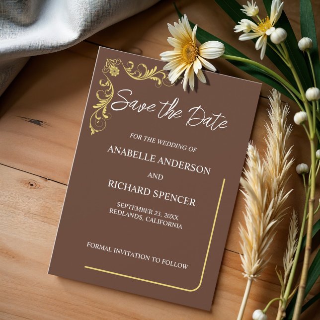 Elegante Viktorianische Hochzeit speichert das Dat Save The Date (Von Creator hochgeladen)