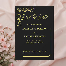 Elegante Viktorianische Hochzeit speichert das Dat Save The Date