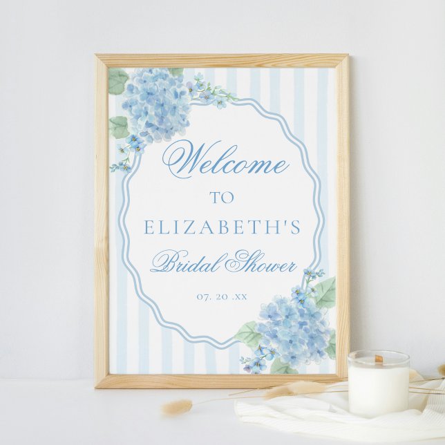 Elegante Viktorianische Hütte Blue Hydrangea Willk Poster (Von Creator hochgeladen)