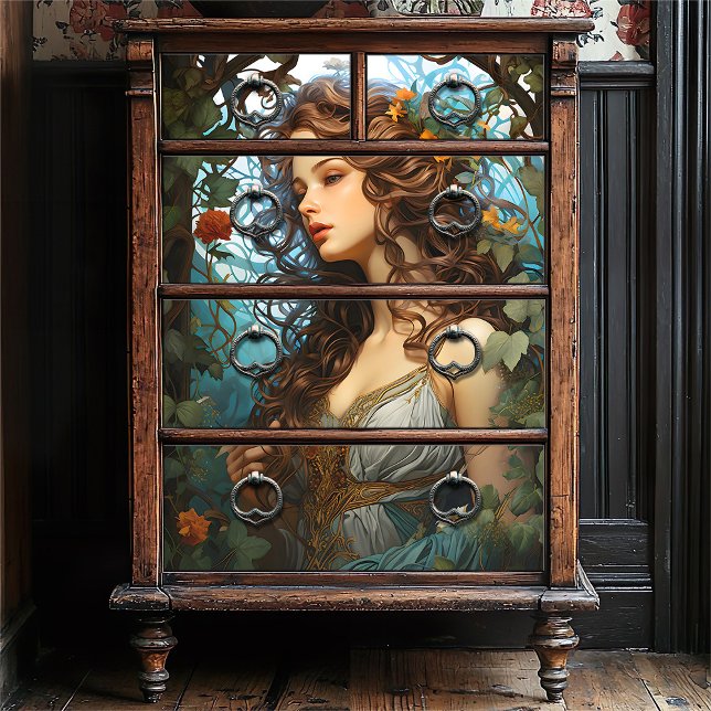 Elegante Viktorianische Jugendstil-Göttin Vintag Seidenpapier (Von Creator hochgeladen)