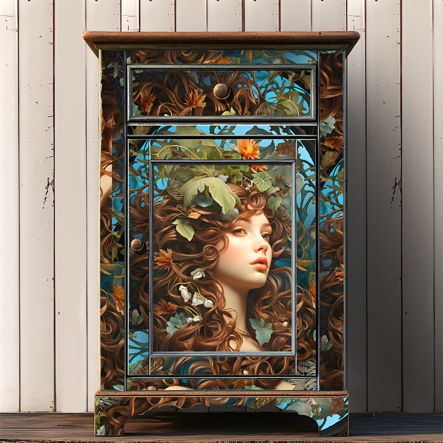 Elegante Viktorianische Jugendstil-Göttin Vintag Seidenpapier (Von Creator hochgeladen)