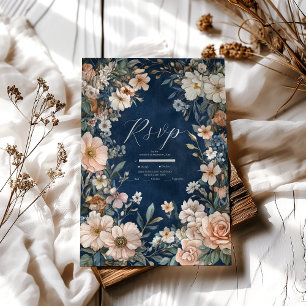 Elegante Viktorianische Königliche Hochzeit RSVP Karte