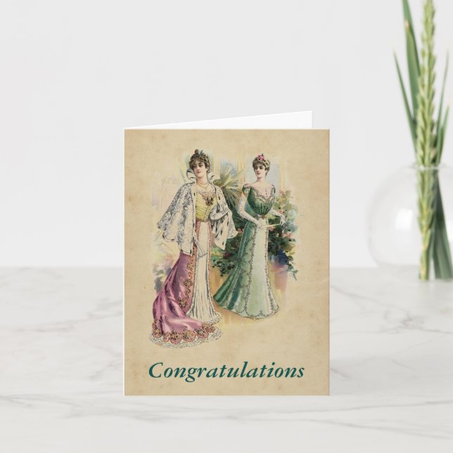 Elegante Viktorianische Ladys Custom Note Card Karte (Vorderseite)