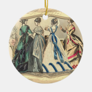 Elegante Viktorianische Mode Keramik Ornament