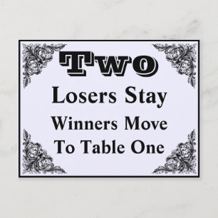 Elegante Viktorianische Ornament-Bunco-Tischkarte  Postkarte