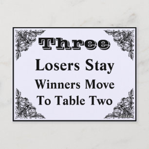 Elegante Viktorianische Ornament-Bunco-Tischkarte  Postkarte