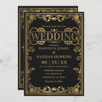 Elegante Viktorianische Steampunk-Hochzeitseinladu