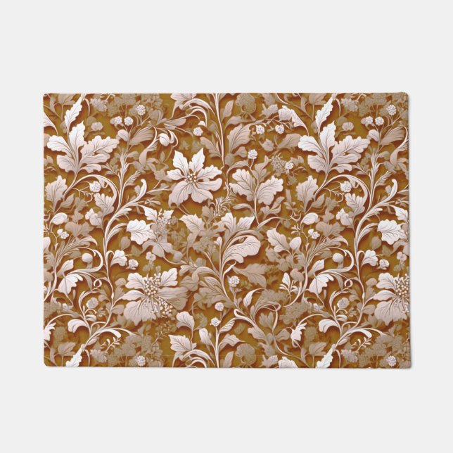 Elegante viktorianische Terracotta boho Fußmatte (Vorderseite)