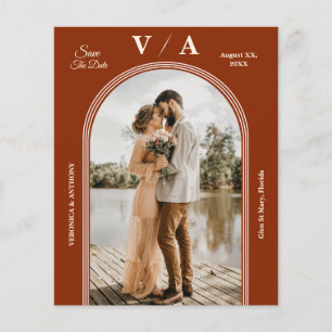Elegante viktorianische Terrakotta-Hochzeit - Rett Flyer