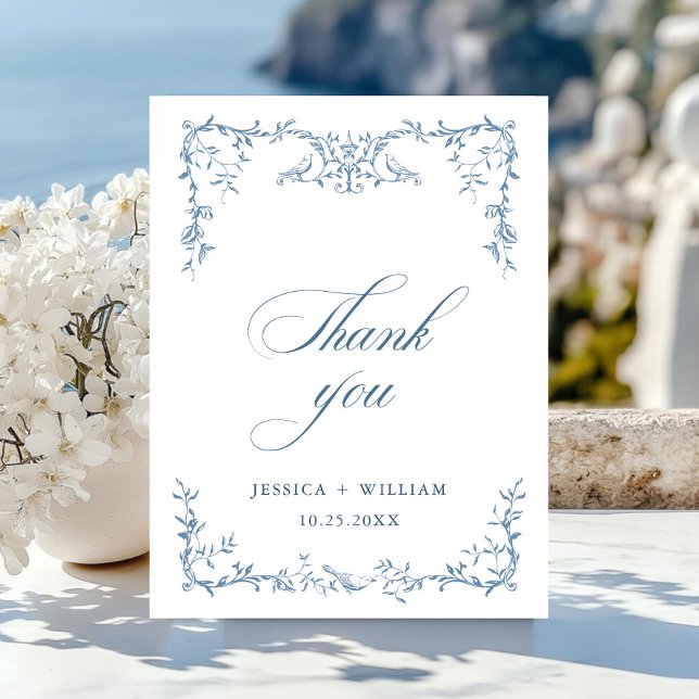 Elegante Viktorianische Verzierte Blumenhochzeit Postkarte (Von Creator hochgeladen)