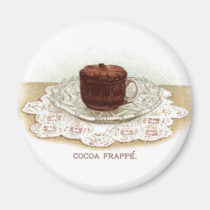 Elegante viktorianische Vintage-Hot-Chocolate-Scho Magnet