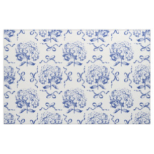 Elegante Vintag Blue Hydrangea Blume Bows Stoff