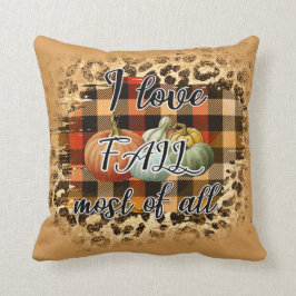 Elegante Vintag Fall Liebe Pumpkin Cotton 16"X16 Kissen