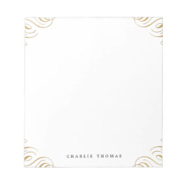 Elegante Vintag geblüht personalisierte Schreibwar Notizblock