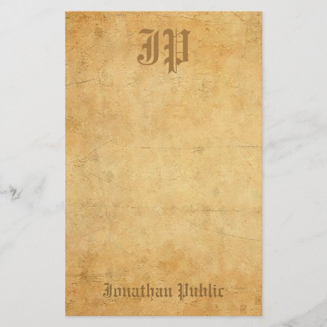 Elegante Vintag handgeschriebene Monogramm-Coole V (Vorderseite)