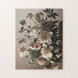 Elegante, Vintag inspiriert Blumenzart Puzzle