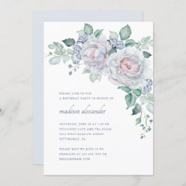 Elegante Vintag Look Floral Geburtstagsparty Einladung