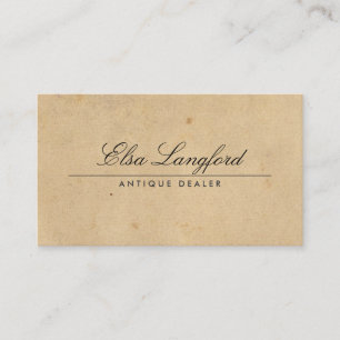 ELEGANTE VINTAG PAPIER-Visitenkarte Visitenkarte