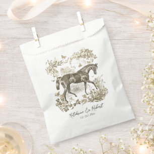 Elegante Vintag-schicke Dunkle Pferderennbahn Hoch Geschenktütchen