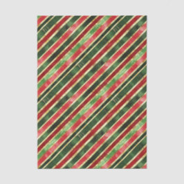 Elegante Vintag Stripes Rotes grünes Weihnachtsfes Seidenpapier