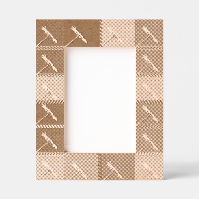 Elegante Vintag Style Daisy Blume Motifs Geätzte Rahmen (Vorderseite)